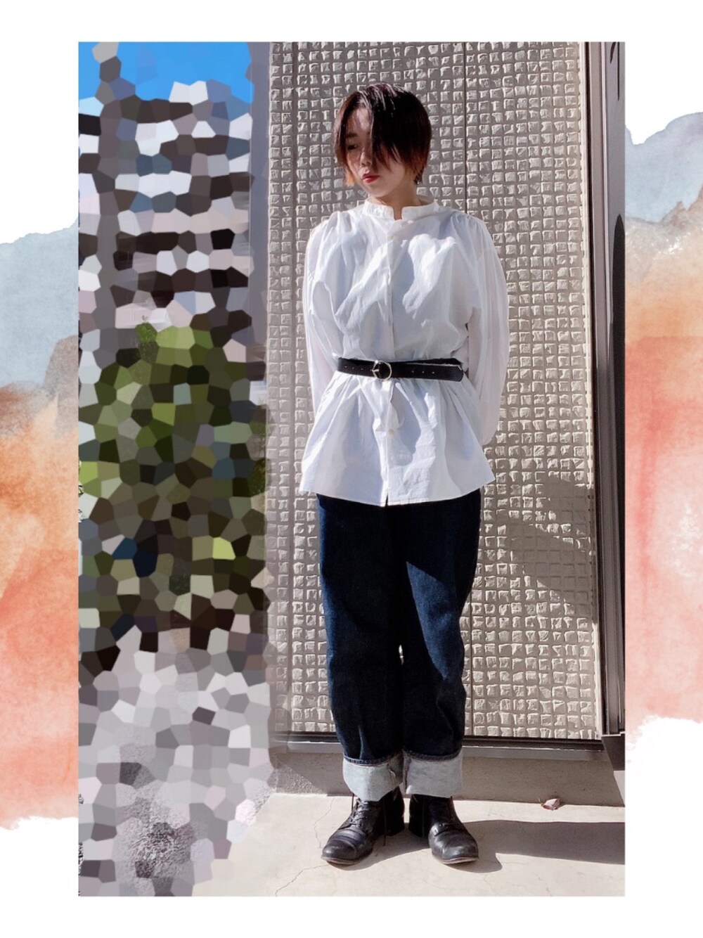 新品/未使用　菊池亜希子さんコラボ　みちくさブーツ　黒 セール】 anAcorn×chausser×HUMAN WOMAN コラボ「みちくさブーツ