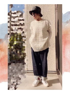 大月 梓さん（レディース・164cm）の冬コーディネート