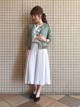 「laboratory work（ラボラトリーワーク）のアイテム（ブルゾン）」を使った、ｍｉｙｕさん（レディース・161cm）の春コーディネート