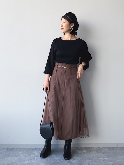 Mysty Woman 本部miyuさんのニット セーターを使ったコーディネート Zozotown Mysty Woman 本部miyuさんのニット セーターを使ったコーディネート Zozotown