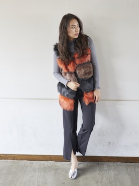 「DONOBAN（ドノバン）のアイテム（サンダル）」を使った、DONOBAN OFFICIALさん（レディース・165cm）の冬コーディネート