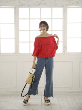 「DONOBAN（ドノバン）のアイテム（サンダル）」を使った、DONOBAN OFFICIALさん（レディース・165cm）の春コーディネート