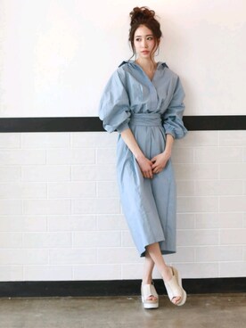 「DONOBAN（ドノバン）のアイテム（サンダル）」を使った、DONOBAN OFFICIALさん（レディース・165cm）の夏コーディネート