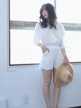 「DONOBAN（ドノバン）のアイテム（セットアップ）」を使った、DONOBAN OFFICIALさん（レディース・165cm）の夏コーディネート
