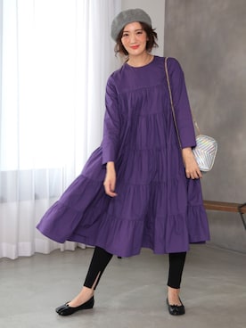 「DONOBAN（ドノバン）の【ブラック系その他/ZOZO限定カラー】フラット足袋パンプス（パンプス）」を使った、DONOBAN OFFICIALさん（レディース・165cm）の秋コーディネート