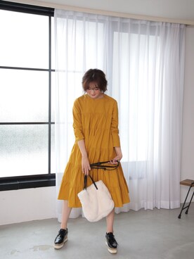 「DONOBAN（ドノバン）のアイテム（ショルダーバッグ）」を使った、DONOBAN OFFICIALさん（レディース・165cm）の秋コーディネート