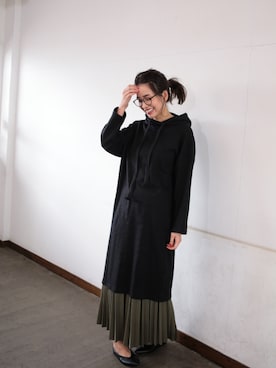 「DONOBAN（ドノバン）のアイテム（パンプス）」を使った、DONOBAN OFFICIALさん（レディース・165cm）の冬コーディネート