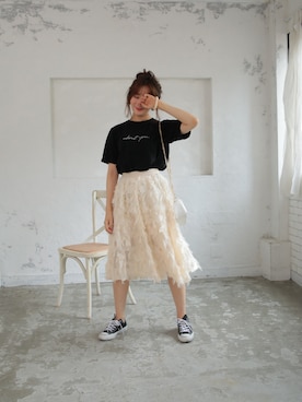 「DONOBAN（ドノバン）のアイテム（ショルダーバッグ）」を使った、DONOBAN OFFICIALさん（レディース・165cm）の春コーディネート