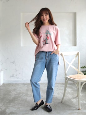 「ハイウエストデニム」｜DONOBAN OFFICIALさん（レディース・165cm）の春コーディネート