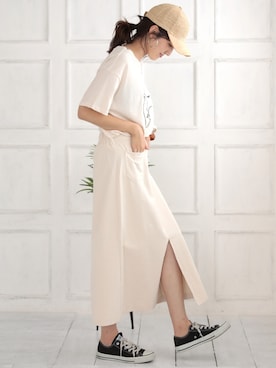 「DONOBAN（ドノバン）のアイテム」を使った、DONOBAN OFFICIALさん（レディース・165cm）の春コーディネート