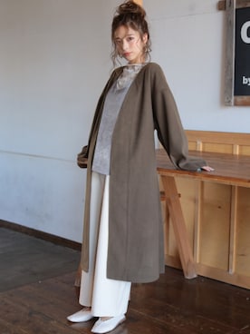 「ブラウンコーデ」｜「アイテム（アンサンブル）」を使った、DONOBAN OFFICIALさん（レディース・165cm）の秋コーディネート