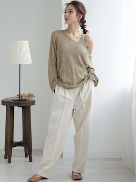 「DONOBAN（ドノバン）のアイテム（パンプス）」を使った、DONOBAN OFFICIALさん（レディース・165cm）の春コーディネート