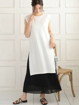 「DONOBAN（ドノバン）のアイテム（サンダル）」を使った、DONOBAN OFFICIALさん（レディース・165cm）の夏コーディネート