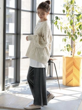 「DONOBAN（ドノバン）のアイテム（パンプス）」を使った、DONOBAN OFFICIALさん（レディース・165cm）の秋コーディネート