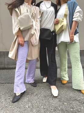 「DONOBAN（ドノバン）のアイテム（ショルダーバッグ）」を使った、DONOBAN OFFICIALさん（レディース・165cm）の春コーディネート