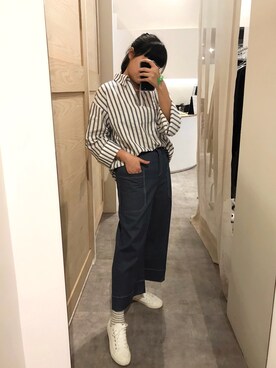 「blue」｜「アイテム（レッグウェア）」を使った、SPさん（レディース・163cm）の春コーディネート