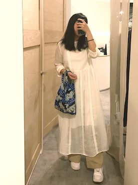 「skirt」｜「アイテム（ワンピース）」を使った、SPさん（レディース・163cm）の春コーディネート