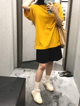 「通勤穿搭」｜「アイテム（カーゴパンツ）」を使った、SPさん（レディース・163cm）の秋コーディネート
