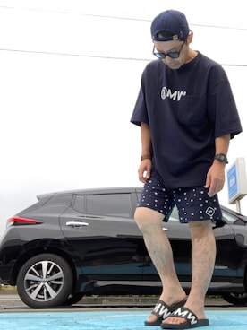 「GOODENOUGH（グッドイナフ）のアイテム（アクセサリー）」を使った、としくんさん（メンズ・168cm）の夏コーディネート