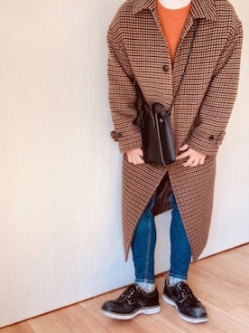 「niko and...（ニコアンド）のアイテム（チェスターコート）」を使った、D（＾_＾）さん（メンズ・158cm）の冬コーディネート