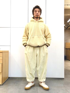 「GANRYU（ガンリュウ）のアイテム（シューズ）」を使った、Ansonさん（メンズ・178cm）の冬コーディネート