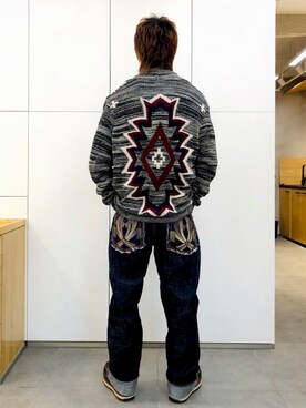 「RMCのアイテム（パンツ）」を使った、Ansonさん（メンズ・178cm）の冬コーディネート