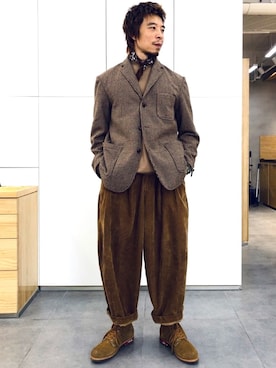 「BEAMS PLUS（ビームスプラス）のアイテム（フォーマルスーツ/小物）」を使った、Ansonさん（メンズ・178cm）の冬コーディネート