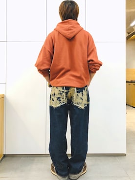 「RMCのアイテム（パンツ）」を使った、Ansonさん（メンズ・178cm）の冬コーディネート