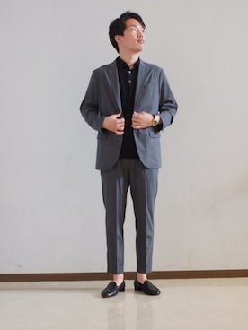 「アイテム（スリッポン）」を使った、稲葉さん（メンズ・173cm）の夏コーディネート