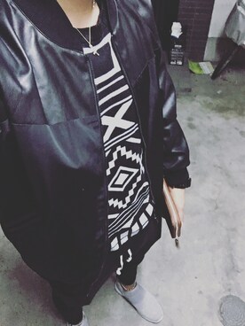 「ZARA（ザラ）のアイテム（ジャケット/アウター、ブラック系）」を使った、Ryo-gaさん（メンズ・175cm）の冬コーディネート