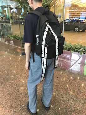 「POINTER BRAND（ポインターブランド）のアイテム（パンツ）」を使った、Tommy Chauさん（メンズ・170cm）の夏コーディネート