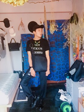 「roomboy」｜Room Boy Evanさん（メンズ・174cm）の夏コーディネート