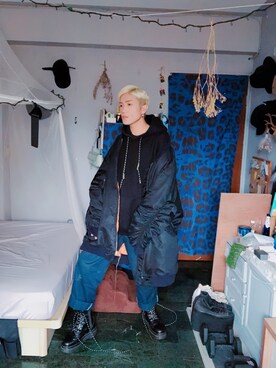 「roomboy」｜Room Boy Evanさん（メンズ・174cm）の冬コーディネート