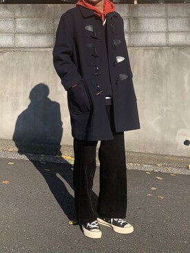 「アイテム（ダッフルコート）」を使った、けろんさん（メンズ・175cm）の冬コーディネート