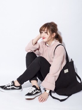 「CHEER CLOSET（チアクローゼット）のアイテム（Tシャツ/カットソー）」を使った、プチプラのあやさん（レディース・167cm）の冬コーディネート