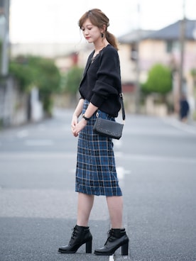 「Fone（エフワン）のアイテム」を使った、プチプラのあやさん（レディース・167cm）の秋コーディネート