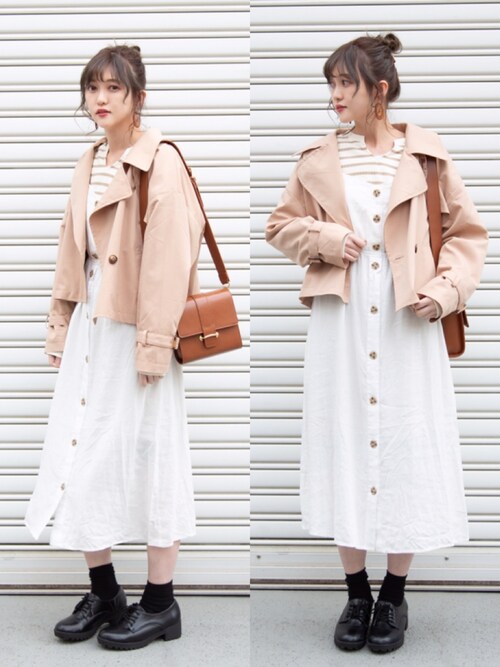 プチプラのあや しまむらのトレンチコートを使ったコーディネート Wear