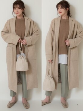 「アンポケット」｜「アイテム（その他）」を使った、プチプラのあやさん（レディース・167cm）の冬コーディネート