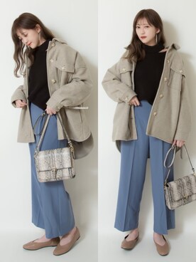 「アンポケット」｜「アイテム（その他）」を使った、プチプラのあやさん（レディース・167cm）の冬コーディネート