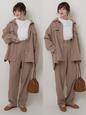 「アンポケット」｜「アイテム（その他）」を使った、プチプラのあやさん（レディース・167cm）の春コーディネート