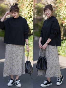 「アンポケット」｜「アイテム（その他）」を使った、プチプラのあやさん（レディース・167cm）の春コーディネート
