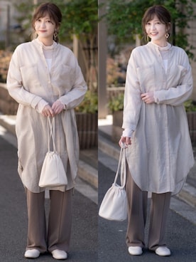「アンポケット」｜「アイテム（その他）」を使った、プチプラのあやさん（レディース・167cm）の春コーディネート