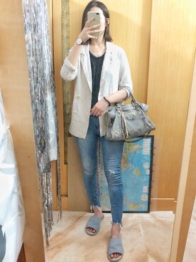 「西裝外套」｜「アイテム（腕時計）」を使った、Kさん（レディース・170cm）の秋コーディネート