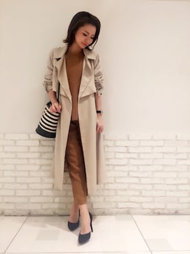 「おでかけ」｜「アイテム（パンプス）」を使った、しみおさん（レディース・160cm）の冬コーディネート