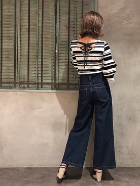 「31 Sons de mode（トランテアン　ソン　ドゥ　モード）のアイテム（パンツ）」を使った、しみおさん（レディース・160cm）の春コーディネート