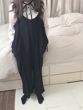 「BEAMS（ビームス）のアイテム（オールインワン・サロペット）」を使った、watanabeさん（レディース・154cm）の秋コーディネート