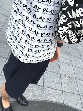 「Yves Saint Laurent（イヴサンローラン）のアイテム（その他シューズ）」を使った、まるまるさん（メンズ・173cm）の夏コーディネート