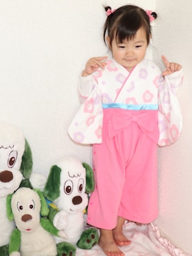 「2歳3ヶ月」｜「アイテム（水着/着物・浴衣）」を使った、Nanairo,さん（キッズ・80cm）の冬コーディネート