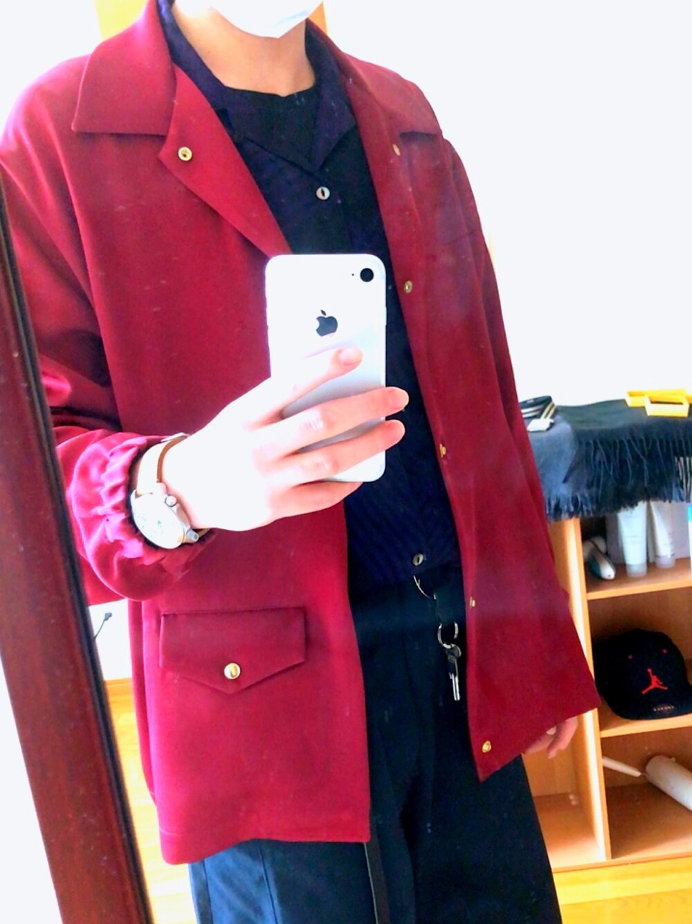 「SHAREEF、CULLNI、name.、STUDIOUS、STUDIOUS SELECT(STUDIOUS SELECT)、シャツ、コーチシャツ、18ss」｜「SHAREEFのアイテム（シャツ/ブラウス、パープル系）」を使った、りゅーきさん（メンズ・170cm）の春コーディネートの1枚目の写真