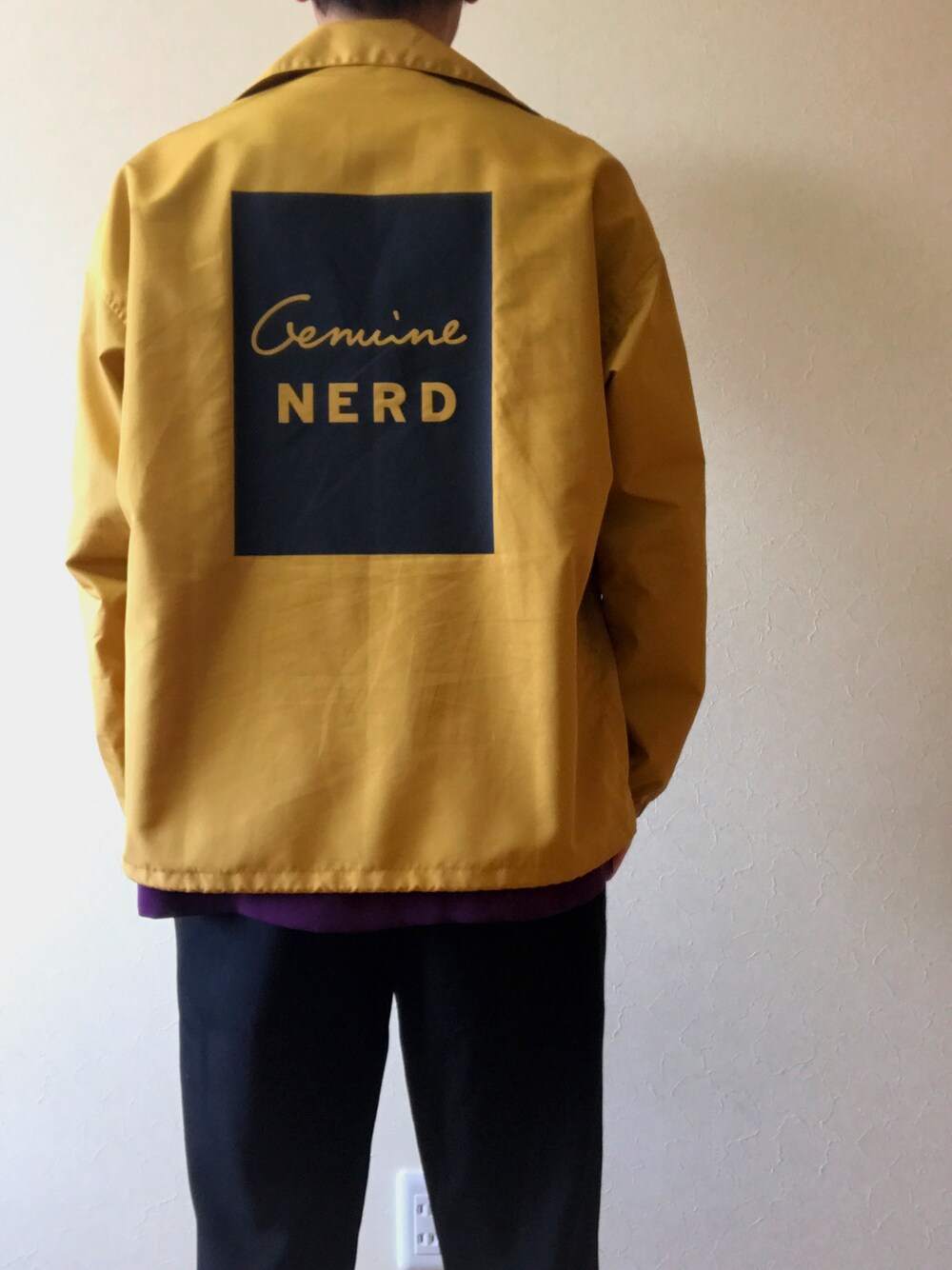「N.HOOLYWOOD、STUDIOUS、STUDIOUS SELECT(STUDIOUS SELECT)、kiit、コーチジャケット、スラックス」｜「N.HOOLYWOODのアイテム（その他アウター、イエロー系）」を使った、りゅーきさん（メンズ・170cm）の春コーディネートの1枚目の写真